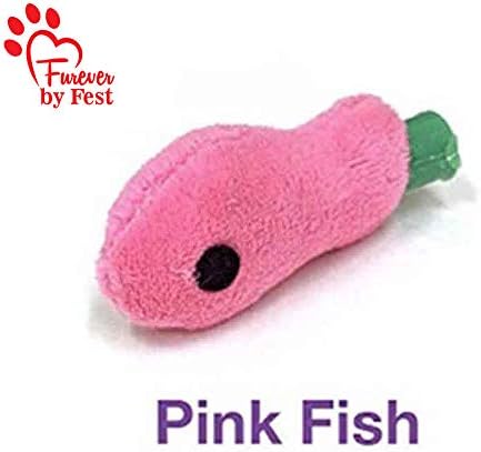 Furever 3 Replacement Cat Toy Attachments to use with The Pop and Play; Includes One Mouse, One Fish and One Feather. Ideal for Your cat, Interactive Way. Best Cat Toys Ever
