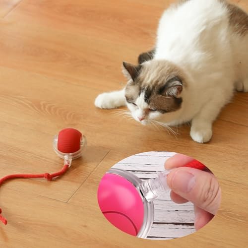 6 Pcs Red Cotton Thread Interactive Cat Toy Ball Replacement Ropes