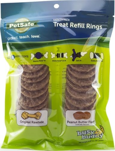 PetSafe Busy Buddy Dog Treat Rings Variety Pack, Medium, Size B, 24 Count