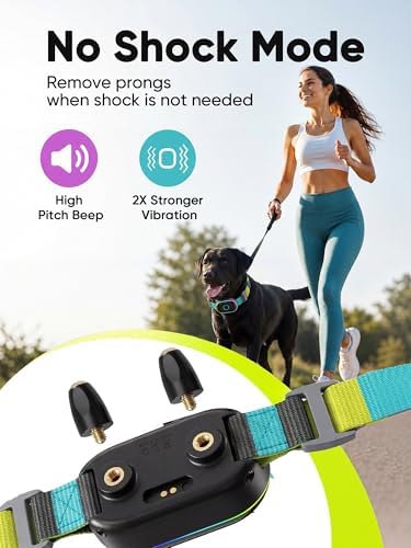 Dog Training Collar with 1300FT Remote, IPX7 Waterproof, 3 Modes