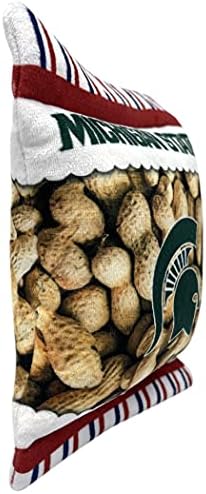 Pets First NCAA Michigan State Spartans Crinkle FINE Plush Dog & CAT Squeak Toy - Cutest Stadium Peanuts Snack Plush Toy for Dogs & Cats with Inner Squeaker & Beautiful Baseball Team Name/Logo