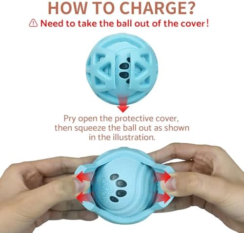 Interactive Dog Toys, [2026 Latest] Smart Dog Balls with Ball Cover, 4 Movement Modes, Durable TPU Material, Motion Activated Automatic Moving Rolling Ball