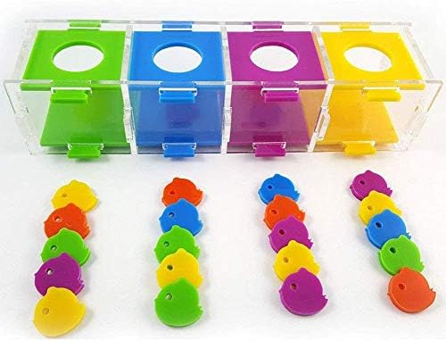 Litewoo Bird Color Coin Box Intelligence Training Toy for Parrot Parakeet