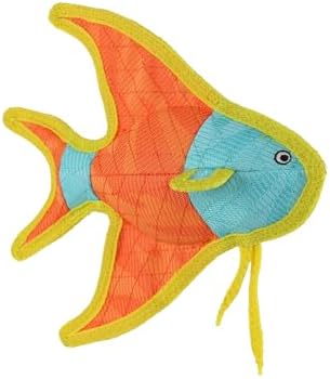 Tuffy® - DuraForce® : Angel Fish Dog Toy: Ultra Durable Plush Toy with Multiple Layers & Reinforced Seams, Washable and Floats, DuraForce® Construction