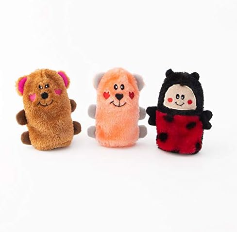 Zippy Paws Valentines Miniz Squeakie Buddies 3 Pack