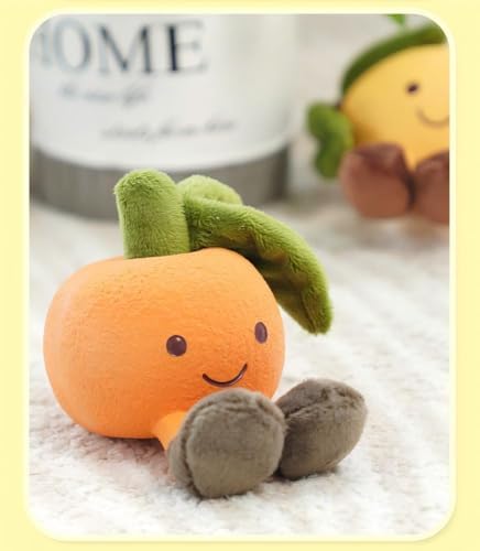 Dog Squeaky Toys Safe Latex Rubber Dog Chew Molar Toy Interactive Toy for Puppy Small Medium Dogs (Citrus)