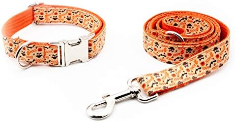 Comfortable Durable Dog Collar Engraved Name Adjustable Fit (Hallowen)