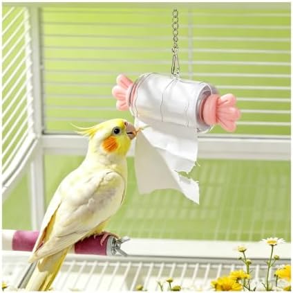 Bird Shredding Toy with Paper Roll for Cockatiels Conures Parakeets
