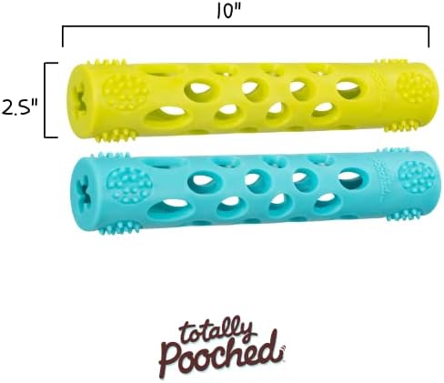 Messy Mutts Totally Pooched Huff n Puff Stick, 10 Inch, Puzzle, Teal