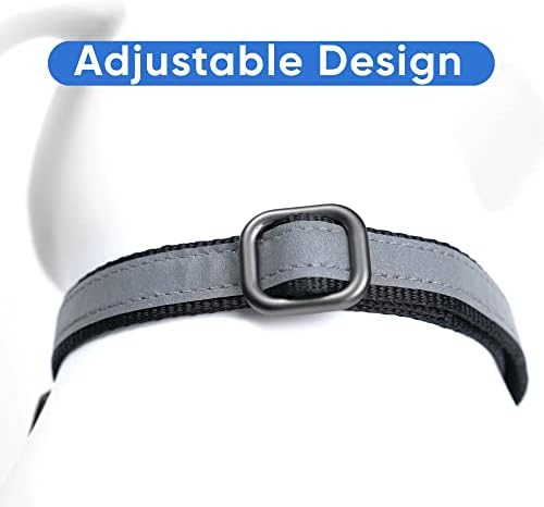 Pawtitas Customized Martingale Dog Collar Reflective Reflective Dog Collar Embroidered Personalized Name Phone Number Adjustable for Puppies Small Medium Large Size Dogs Large Black