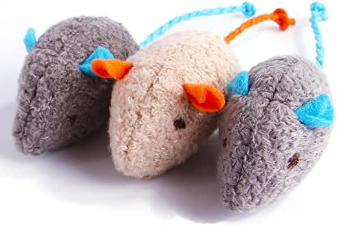 Cat Toy Interactive Toy Plush Mouse Shaped Toy - (3 Pack)