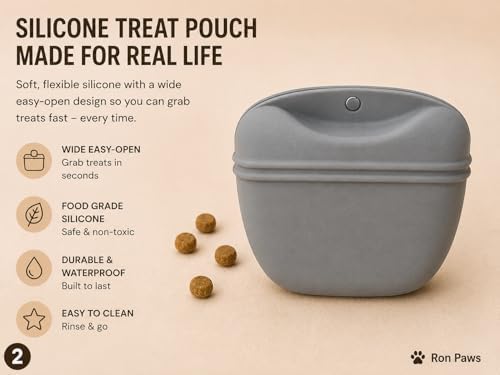 3-in-1 Dog Walking Kit - Silicone Treat Pouch, Portable Water Bottle (350ml) & Rope Tug Toy - Hands-Free Training Set