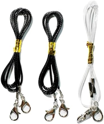 3 Pieces Replacement Strings for Cat Wand Toy - 2 Durable Paracord Strings and 1 Nylon Wire - Kitten Wand Toy Refill Wires with Lobster Clasps for All Lures, Cat Stick