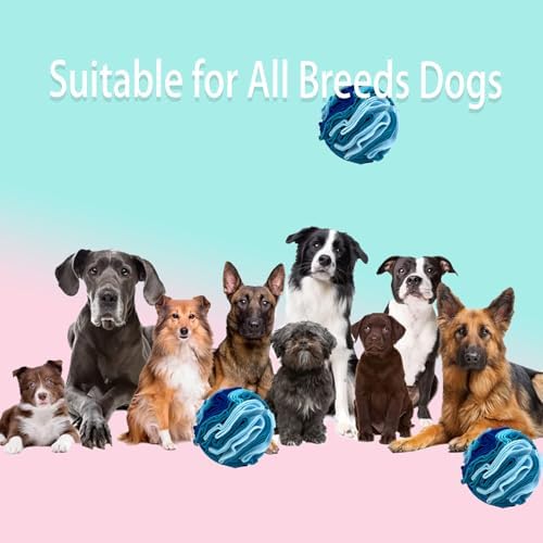 Dog Snuffle Ball, Dog Treat Toys Interactive Sniff Ball, Dog Enrichment Snuffle Ball Dog Puzzle Feeder for Exercise,Sniff Training& Slow Feeding (Blue, 15cm)