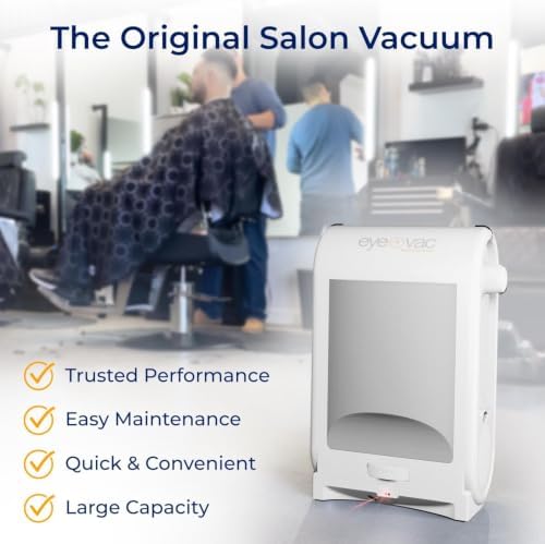 EyeVac Pro & Squeegee Broom Bundle - Touchless Vacuum Automatic Dustpan with Multisurface Broom - Great for Pet Hair, Dirt & Debris, Corded Bagless Canister Vacuum, 1400 Watt (White)