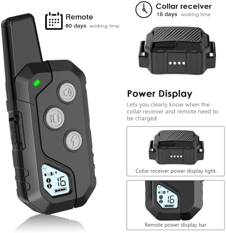 PIOUNS Shock Collar for Dogs, Dog Training Collar with Remote, 3 Modes