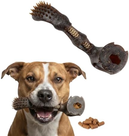 Dog Chew Toy, Treat Dispensing Dog Toys, Dog Toys with Massage Bristles