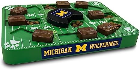 Pets First NCAA Michigan Wolverines Puzzle Toy, Puzzle Treat Dog Toy, Interactive Dog Treat Toy, Dog Puzzle Fedding Slow Toy