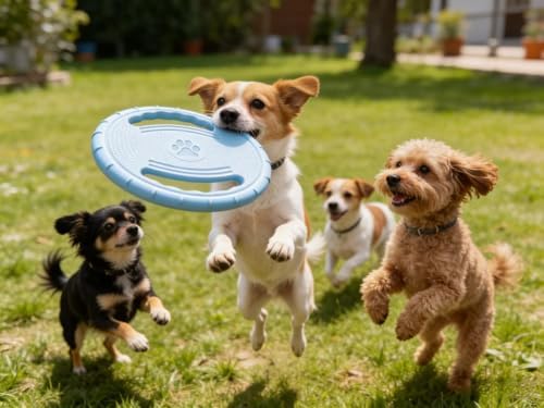 Dog Flying Disc for Pet Fun Sports Outdoor Toy for Lawn Beach, Upgraded