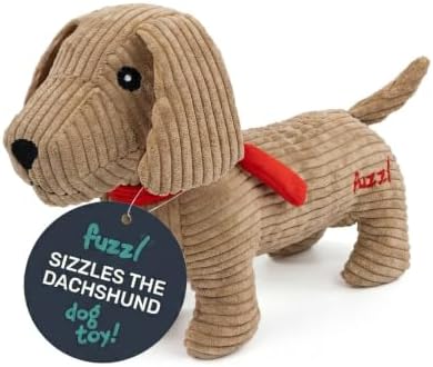 Fuzzl Sizzles the Dachshund Puppy Pack Dog Toys, Small, Pack of 2