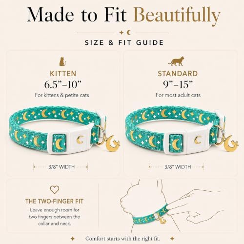 Breakaway Cat Collar with Bell for Kittens & Cats