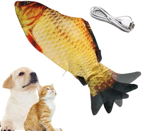 Flopping Fish Electric Cat Dog Pet Toy,Realistic Moving Rocking Interactive