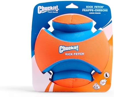 Chuckit! Kick Fetch Ball Dog Toy, Large, 8in, for Large Dogs, Floats