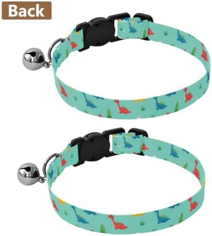 Cute Cartoon Dinosaurs Collars for Cats, 2 Pack Cat Collar with Bell