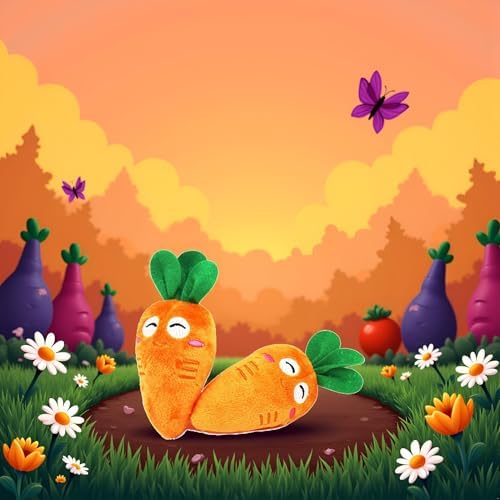 1Pc Orange Soft Puppy Pet Supplies Cute Carrot Plush Chew Squeaker Sound Squeaky Toys for Dog Cat Birthday Xmas Gifts Pet Supplies Puppy Toys