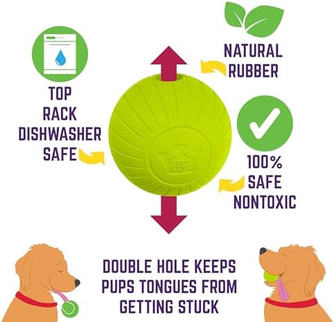 Chew King by Mammoth Supreme Rubber Dog Fetch Balls (8-Pack), Durable 2.5” Natural Rubber Balls with Safety Air Vent, High Bounce Fetch Toys for Aggressive Chewers, Launcher Compatible - Yellow