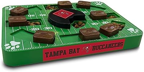 Pets First NFL Tampa Bay Buccaneers Puzzle, Interactive Dog Treat Puzzle Toy