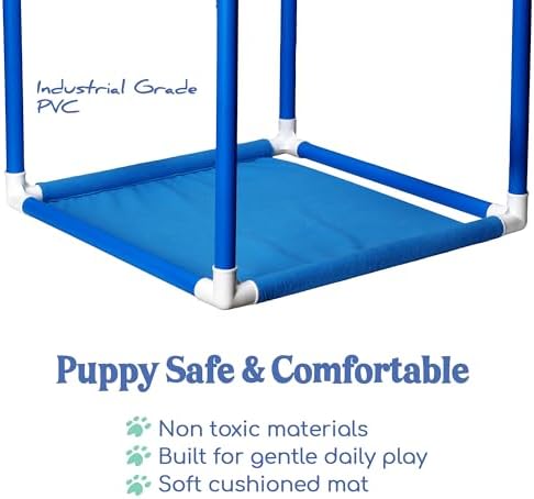 Race&Herd 19.5" Puppy Play Gym — Small Dog Jungle Activity Mat (Ocean)