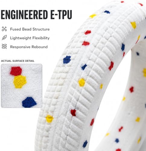 Durable ETPU Dog Ring Toy - Tough Interactive Fetch & Chew Toy for Aggressive Chewers, Lightweight Floating Water Toy, Puppy Teething Ring for Medium and Large Dogs (Colorful Speckles)