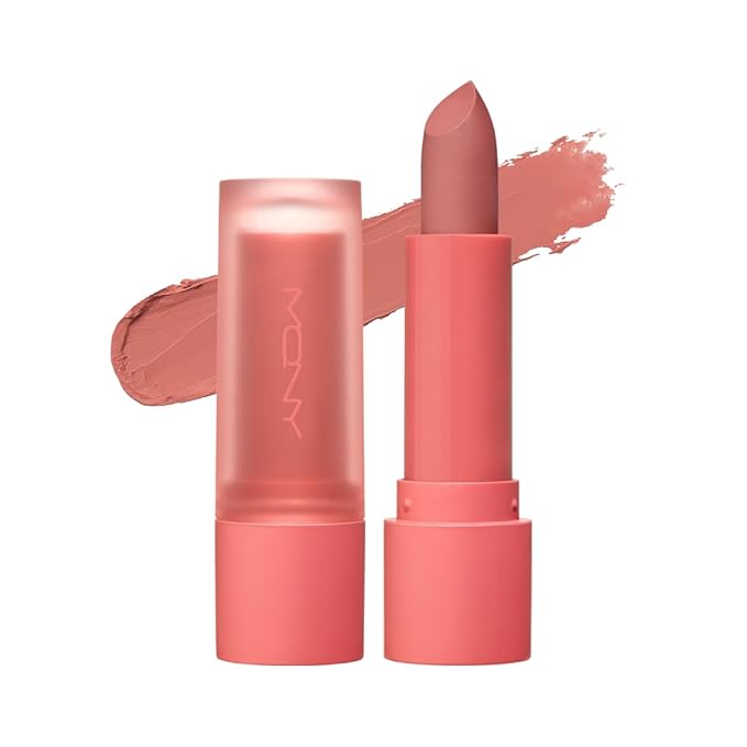 MQNY(MACQUEEN NEWYORK Powder Matte Lipstick 3.5g 5colors (#04 Peach Fog, Peach Beige)