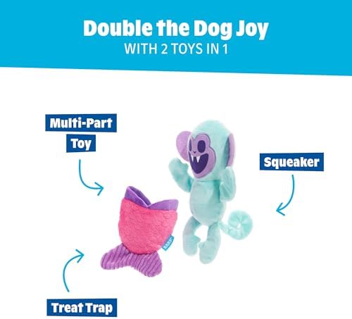 BarkBox Gigi the Fiji Mermaid Dog Toy - Toy for Medium and Large Dogs