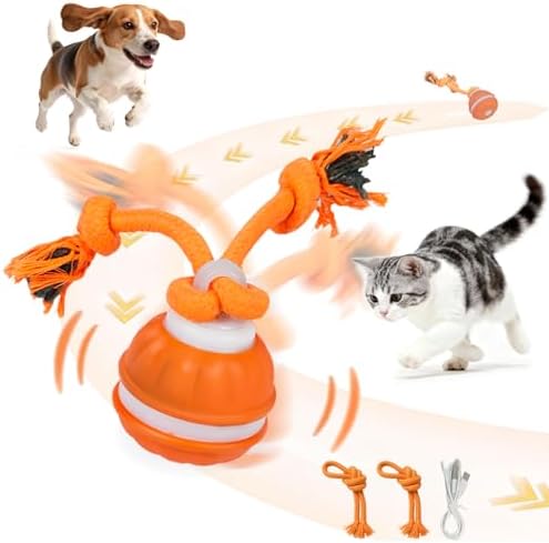 Interactive Dog Toy, Automatic Rolling Ball with Bird Sound, 3 Mode Pet Toy