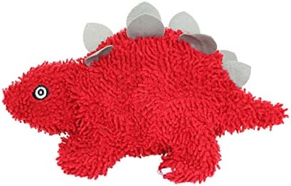 MIGHTY Tuffy Microfiber Medium Ball Stegosaurus Dog Toy