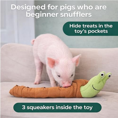 Snuffle Toy for Mini Pigs – Interactive Foraging & Rooting Enrichment Toy for Potbellied Pigs, Indoor Pig Play & Slow Feeding Accessories, Pig Enrichment Toys