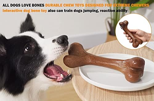 Dog Hard Chew Toys, Dog Chew Toys for Aggressive Chewers, Aggressive Chewing Dog Toys, Durable Dog Toys for Medium/Large Breed Dogs, Beef Flavor (3pcs)