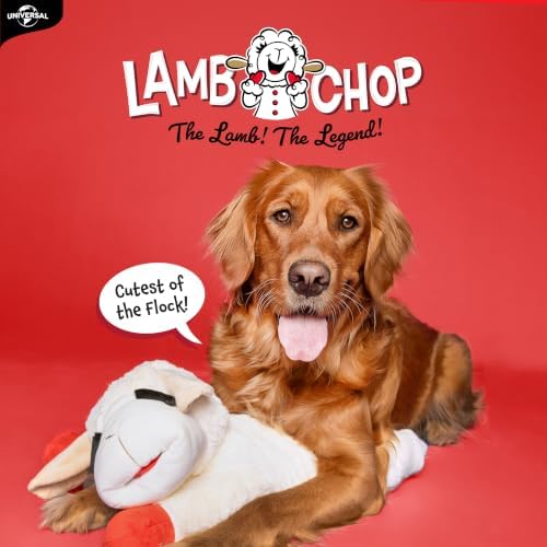 Multipet Lamb Chop Dog Plush Toy - Squeaky Toy for All Dogs - Extra Soft Plush - Stuffed Animal for Cuddling & Playing - Jumbo (24", Cream)
