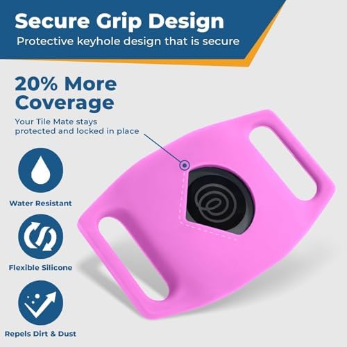 Personalized Pet ID Tag Silicone Holder Compatible with AirTag, Custom Dog Collar Accessory with Name and Phone Number, Anti-Lost Smart Tracker Case for Dogs and Cats (Small (Pack of 1))