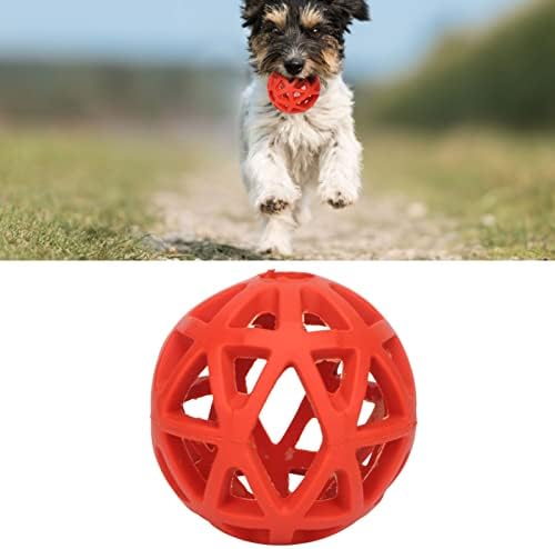 Dog Toy Ball - Hollow Dog Ball Bite Teeth Grinding Interactive Rubber Pet Chewing Ball Toy for Indoor Outdoor (Small)