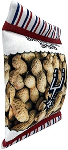Pets First NBA San Antonio Spurs Crinkle FINE Plush Dog & CAT Squeak Toy - Cutest Stadium Peanuts Snack Plush Toy for Dogs & Cats with Inner Squeaker & Beautiful Basketball Team Name/Logo