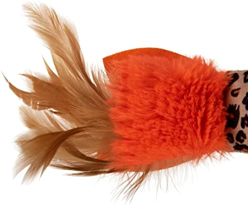 SmartyKat Instincts HappyNip Fin Frenzy Fish Kicker Crinkle Plush Cat Toy, Contains Catnip & Silvervine - Orange/Beige, One Size