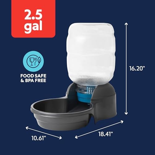 Petmate Replendish Automatic Dog Water Dispenser, 2.5 Gal, 2 Filters