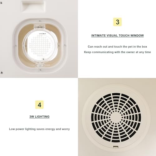 60L Professional Pet Dryer Box, Automatic Pet Hair Drying Box, Portable Pet Hair Dryer Machine with Adjustable Temperature, for Cats, Dogs, Smart Touch Screen Temperature Control for Pet Hair Dryer