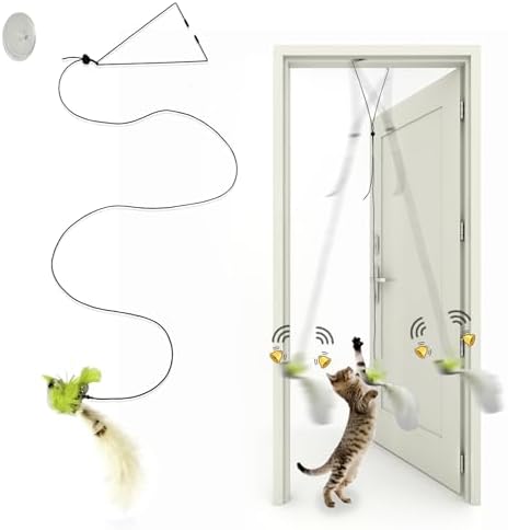 Hanging Cat Toy Bird Door Flying Kitten Play Indoor Interactive