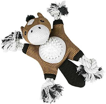 Territory 2 in 1 No Stuffing Removable Fetch Ball Tug Dog Toy for Small Medium Large Dogs, Horse
