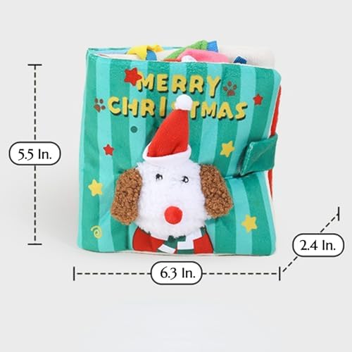 Dog Snuffle Sound Book Crinkle Hide Treat Puzzle (Xmas)