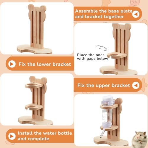18 Pcs Hamster Cage Accessories Silent Hamster Wheel 15 Toys Set